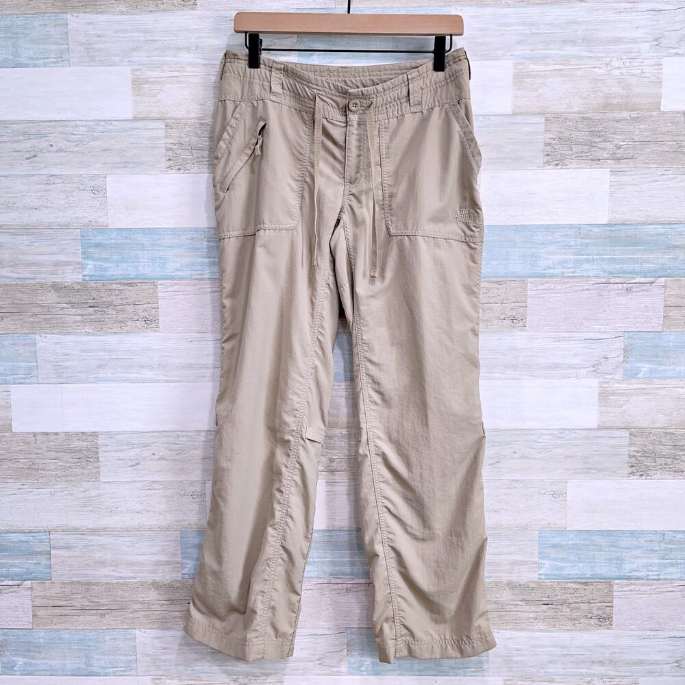 The North Face Horizon Tempest Pant Beige Ripstop Nylon Hiking Womens 6 Short
